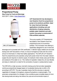 Proportional pump with FDA certificate
