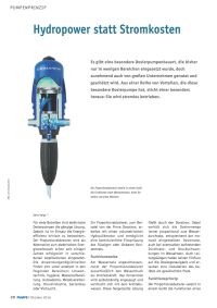 Hydropower statt Stromkosten